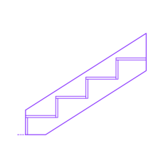 Buildings Stair Treads Risers Profile Flat Closed Line Art Illustration Svg, Free Vectors File